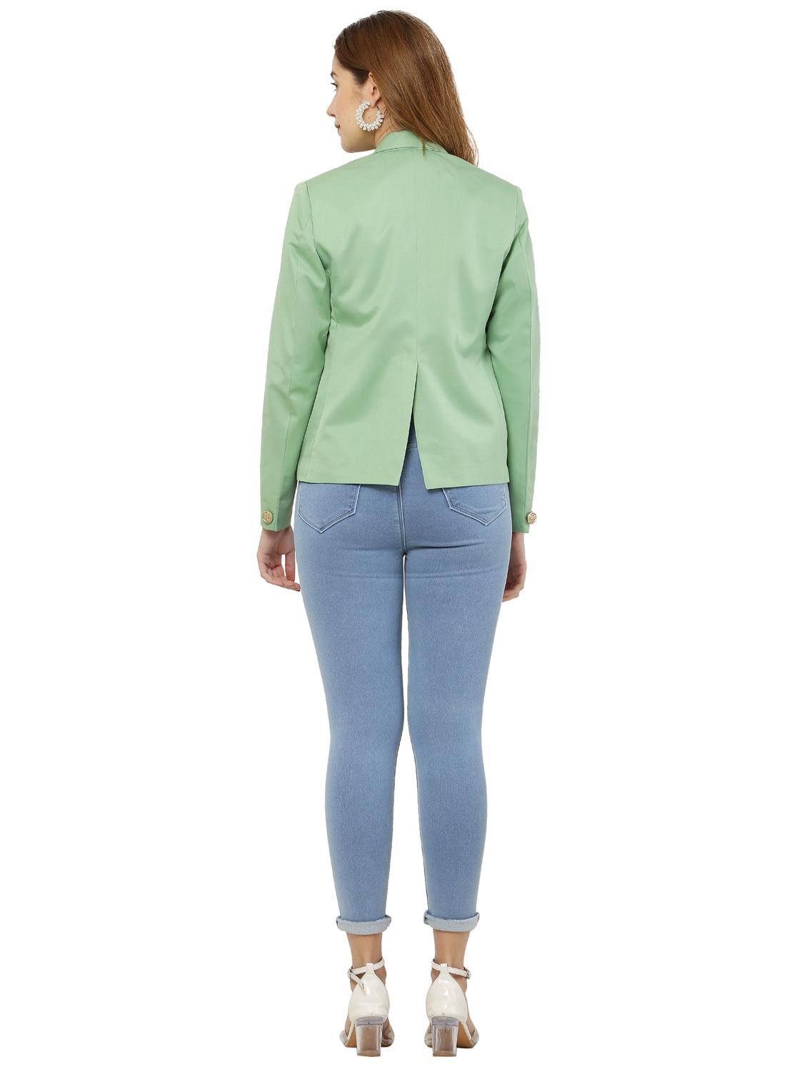 women solid single breasted blazer - 20727370 - Standard Image - 3