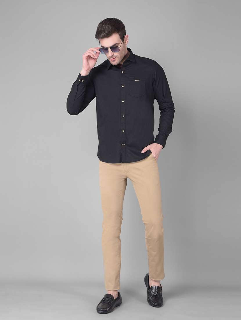 men solid collared casual shirt - 20727650 - Standard Image - 3