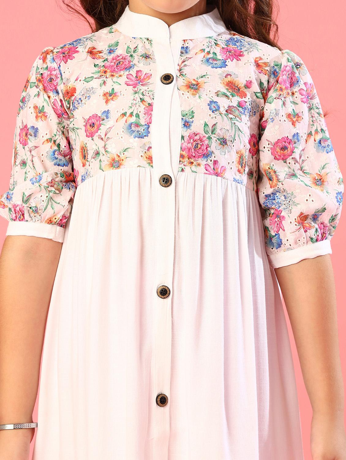 girls floral print cotton frock - 20727711 - Standard Image - 5