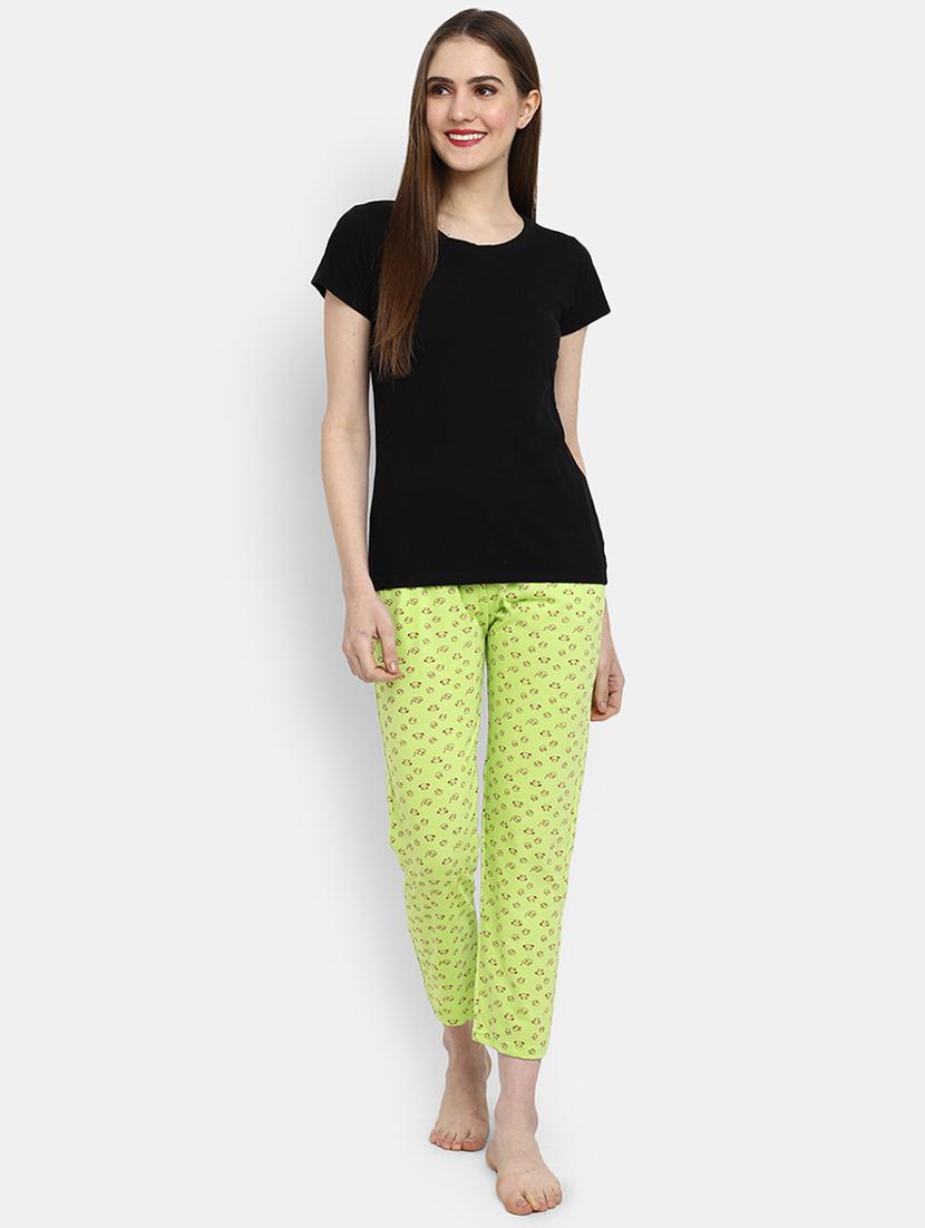 women printed mid rise pajama - 20727739 - Standard Image - 3