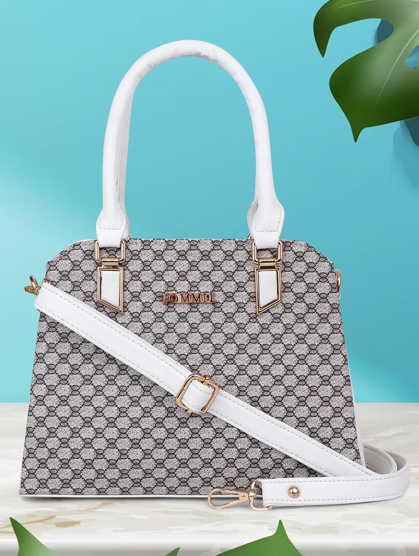 white printed handbag - 20727908 - Zoom Image - 0