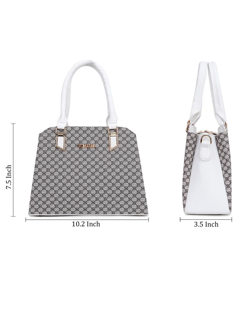 white printed handbag - 20727908 - Standard Image - 3
