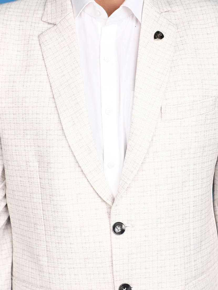 men notched lapel neck checkered casual blazer - 20728198 -  Standard Image - 5