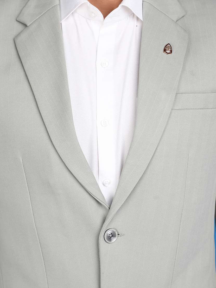 men notched lapel neck solids casual blazer - 20728199 -  Standard Image - 5