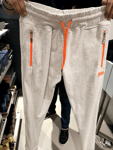 ecru poly cotton interlock track pants - 20728221 - Standard Image - 0