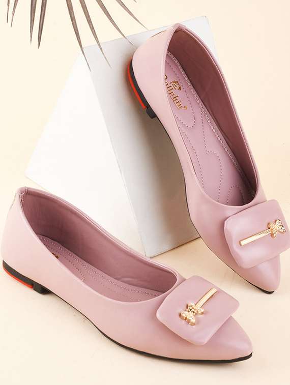 purple pu slip on ballerina - 20728293 - Zoom Image - 0