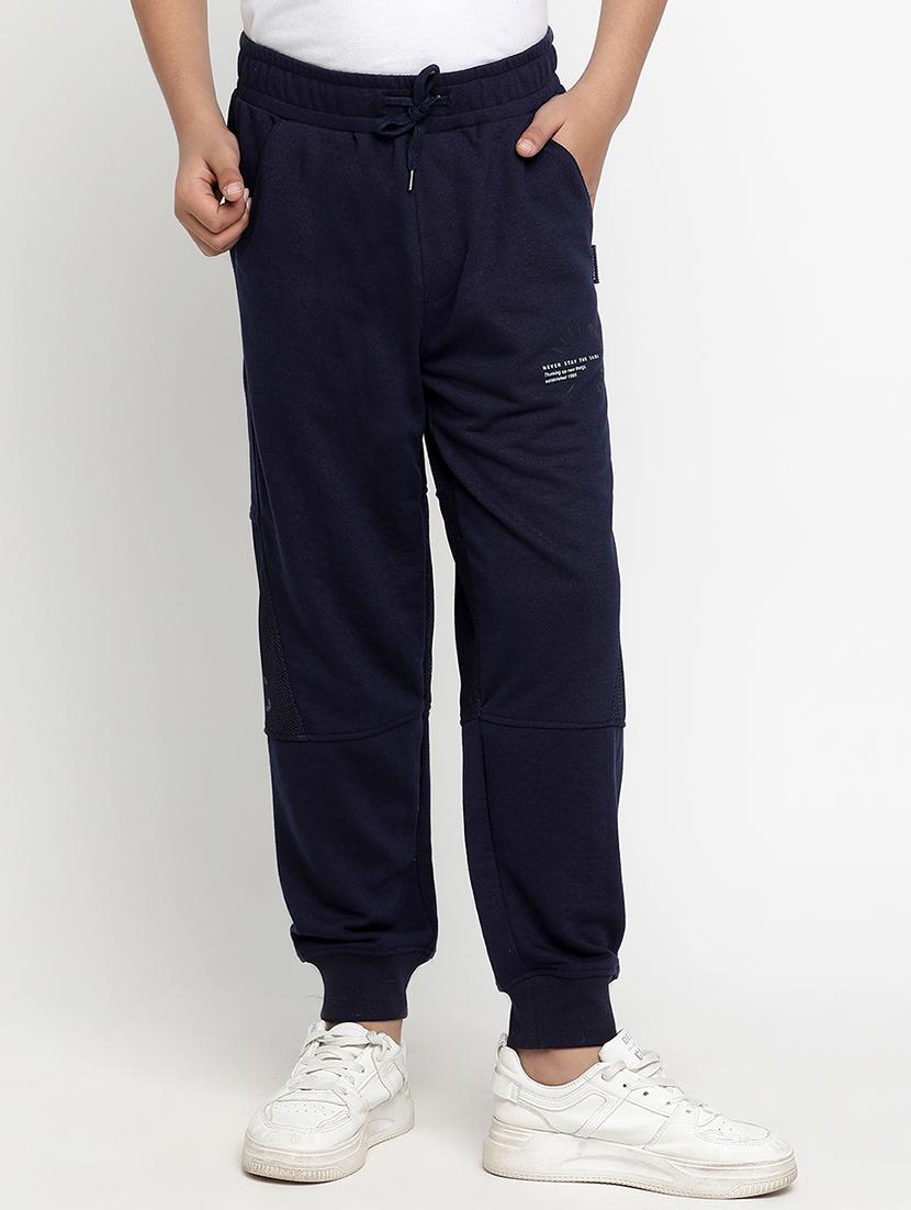 boys solid mid rise jogger