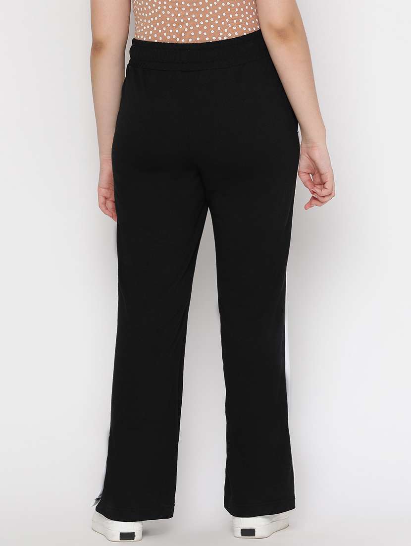 black fleece track pant trouser - 20728477 - Standard Image - 3