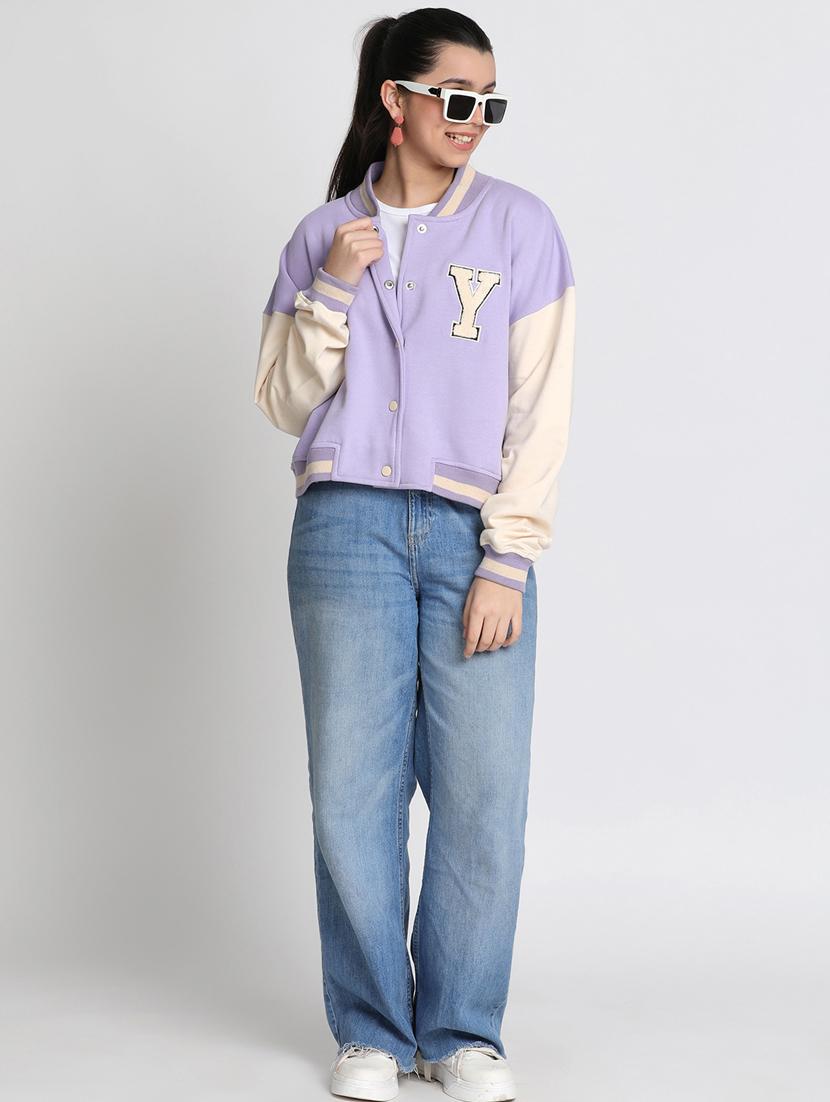 girls color block long sleeve jacket - 20728480 - Standard Image - 3
