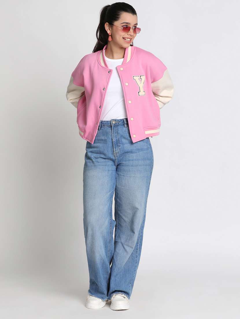 girls color block long sleeve jacket - 20728481 - Standard Image - 3