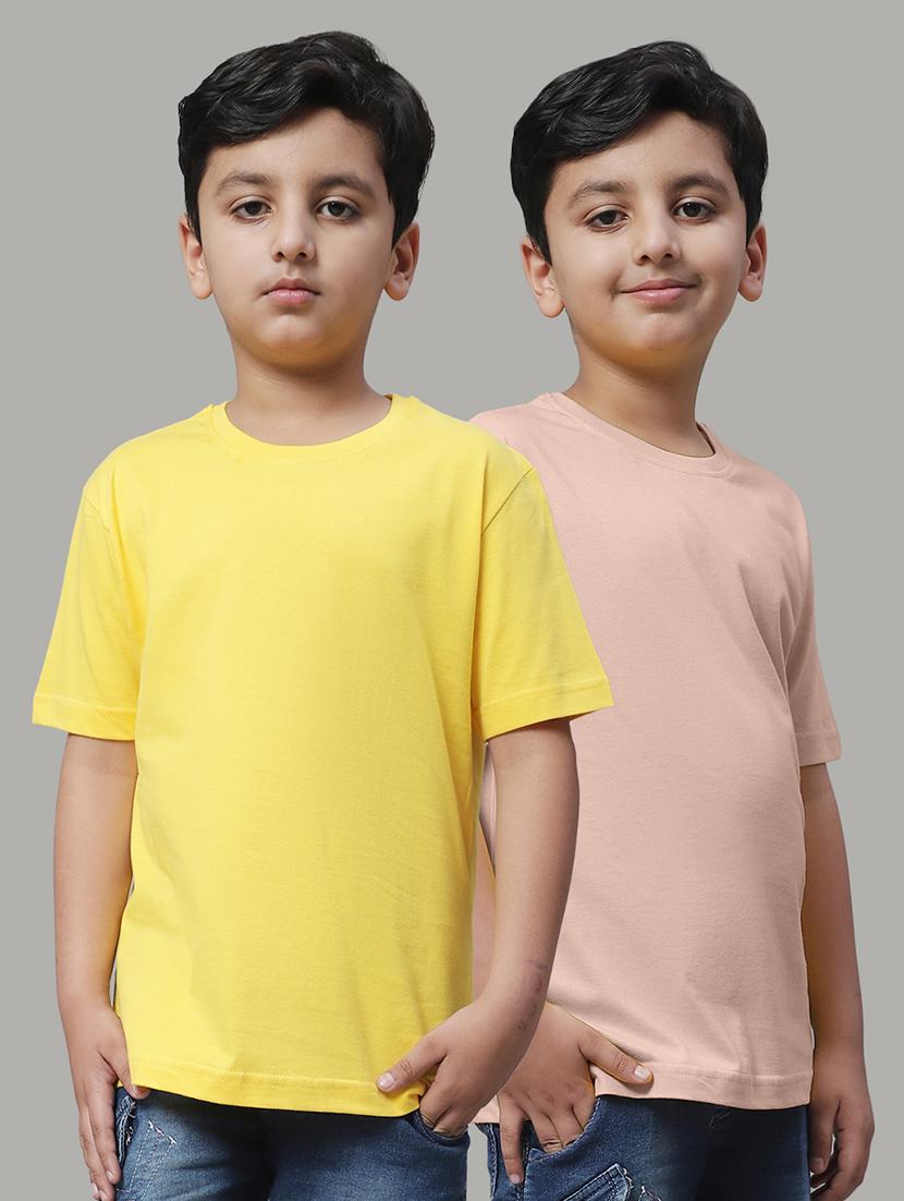 pack of 2  solid multi colored t-shirt - 20728639 -  Zoom Image - 0