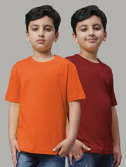 pack of 2  solid multi colored t-shirt - 20728642 -  Standard Image - 0