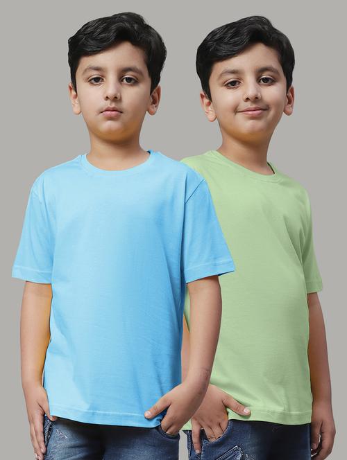 pack of 2  solid multi colored t-shirt - 20728661 -  Standard Image - 0