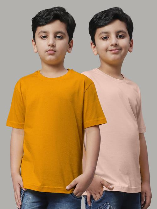 pack of 2  solid multi colored t-shirt - 20728663 -  Standard Image - 0