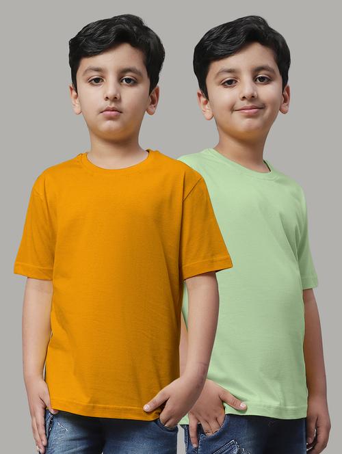 pack of 2  solid multi colored t-shirt - 20728664 -  Standard Image - 0