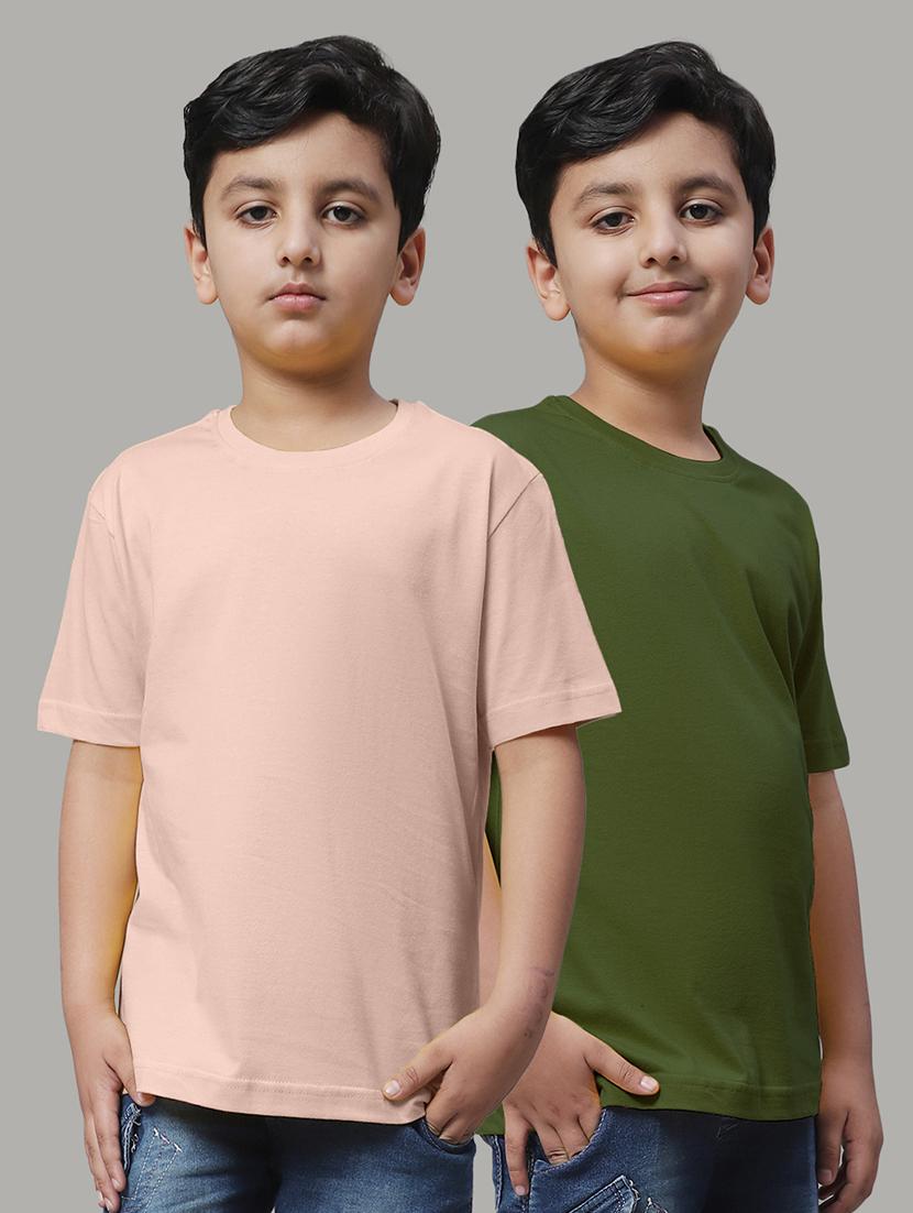 pack of 2  solid multi colored t-shirt - 20728667 -  Zoom Image - 0