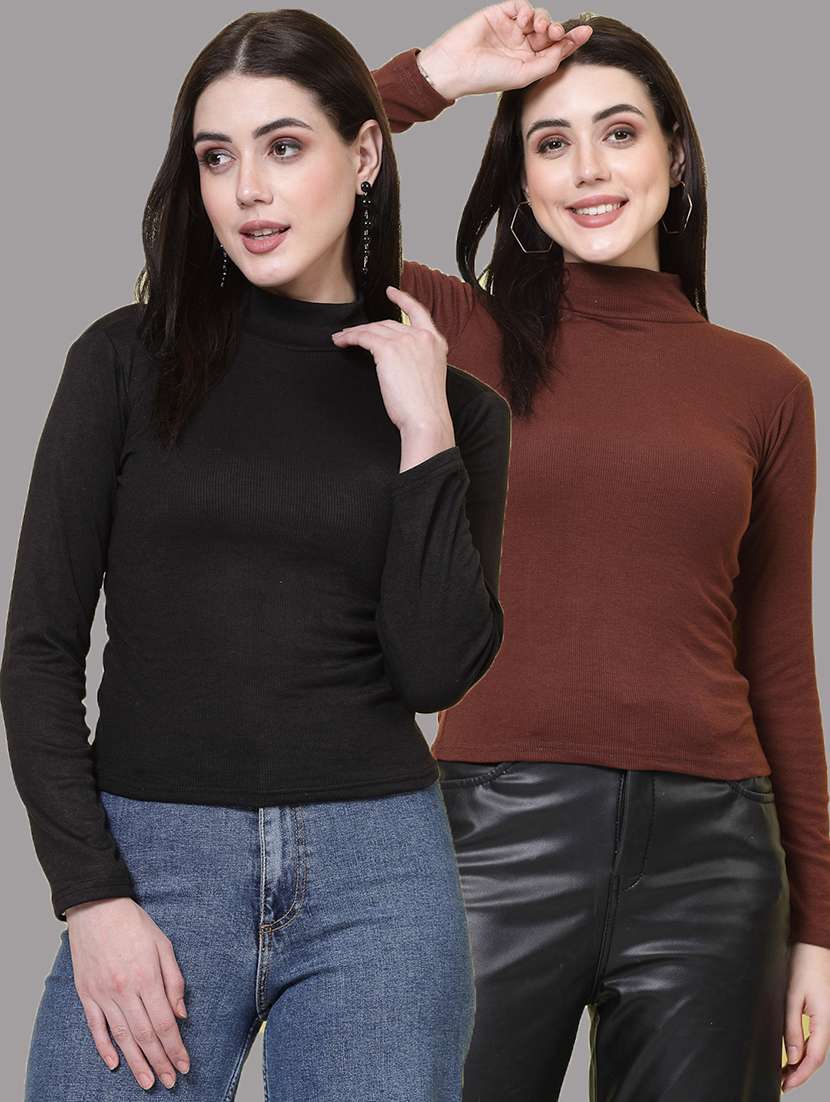 pack of 2 solid multi colored top