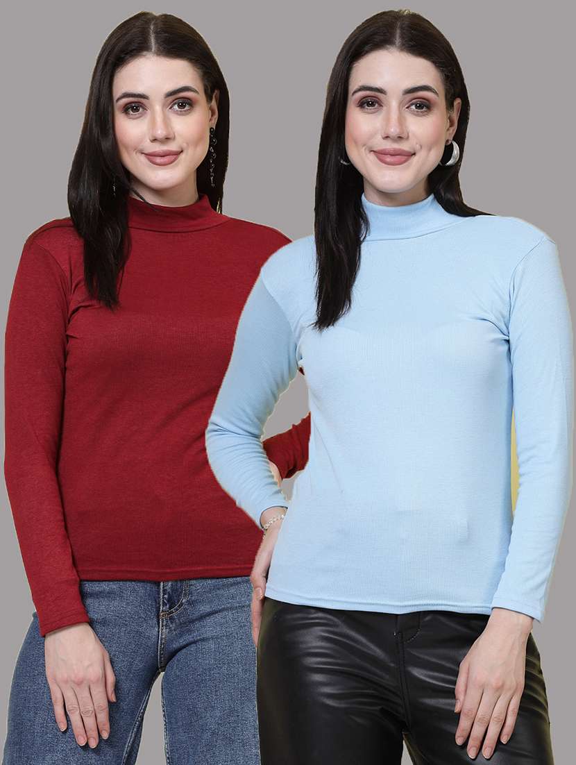 pack of 2 solid multi colored top - 20728954 -  Zoom Image - 0