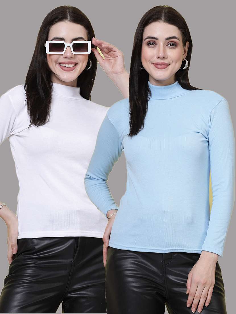 pack of 2 solid multi colored top