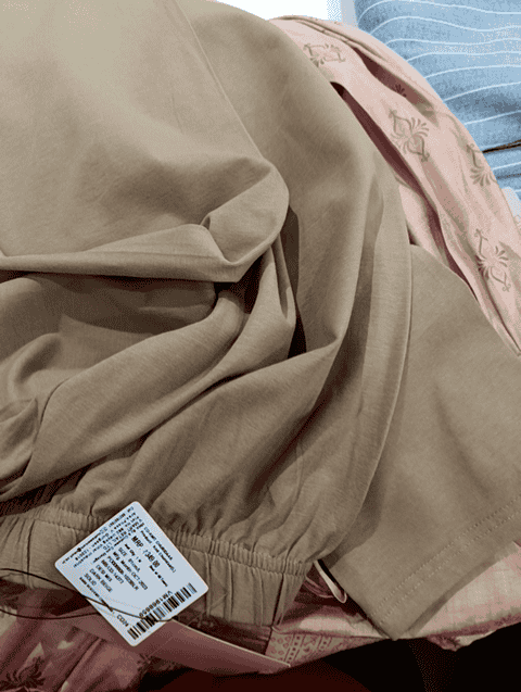 dark beige cotton spandex churidars & leggings - 20729069 - Standard Image - 0