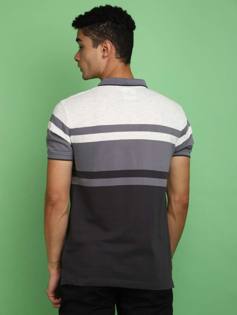 men polo neck striped t-shirt - 20729144 - Standard Image - 3
