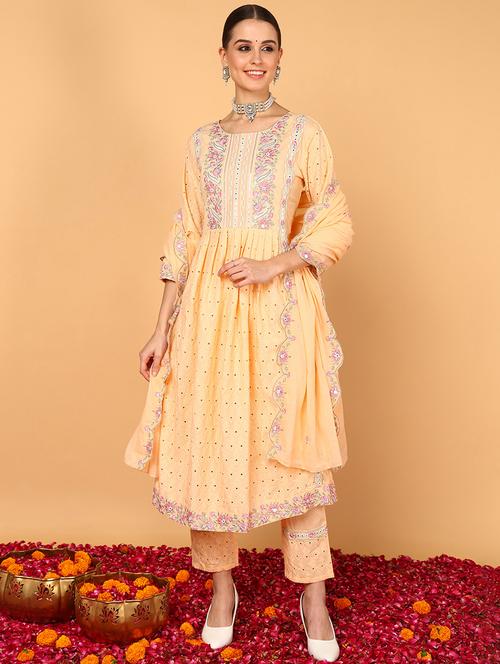 women kurta pant set with dupatta - 20729441 - Standard Image - 0