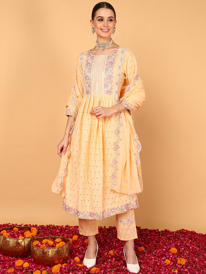 women kurta pant set with dupatta - 20729441 - Zoom Image - 0