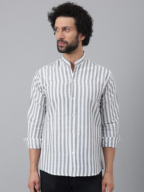 men striped cotton casual shirt - 20729704 - Standard Image - 0