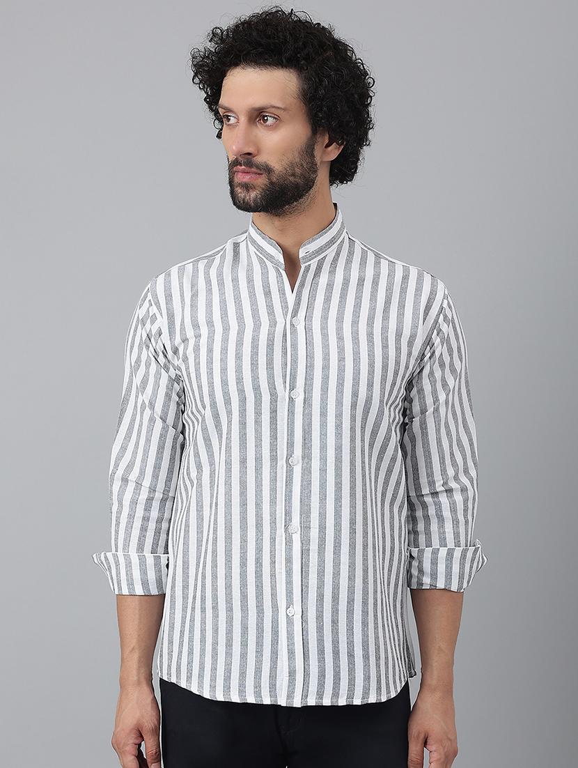 men striped cotton casual shirt - 20729704 - Zoom Image - 0