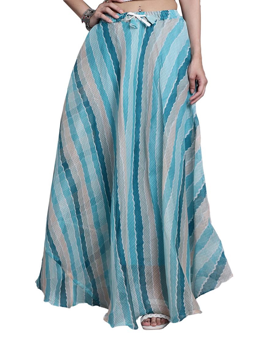 women printed flared maxi skirt - 20730362 - Zoom Image - 0