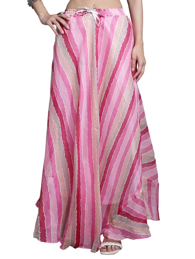 women printed flared maxi skirt - 20730364 - Zoom Image - 0
