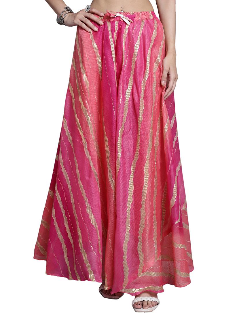 women printed flared maxi skirt - 20730366 - Zoom Image - 0