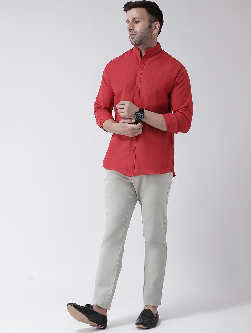 men solid cotton casual shirt - 20730397 - Standard Image - 3