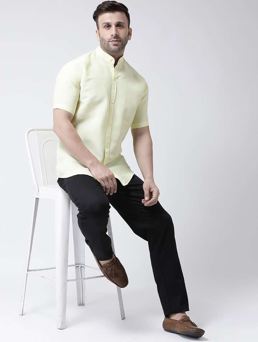 men solid cotton casual shirt - 20730442 - Standard Image - 3