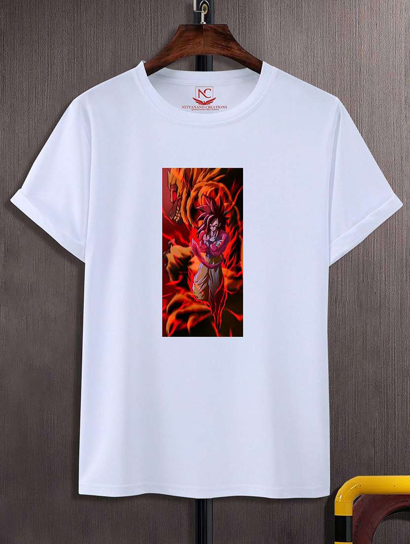 white polyester regular t-shirt