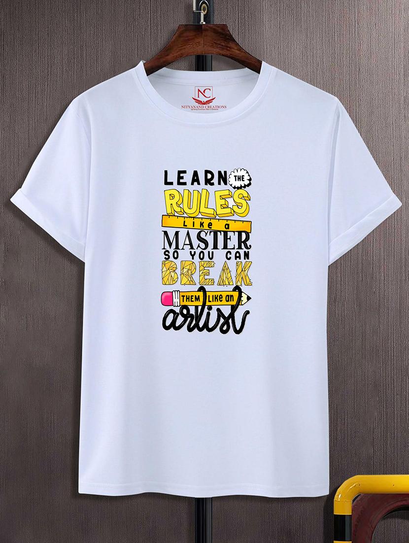 unisex typographic printed t-shirt - 20731639 -  Zoom Image - 0