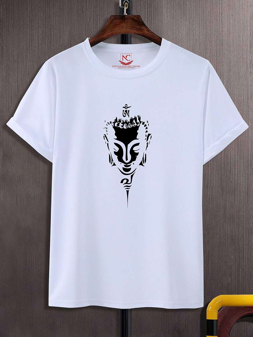 white polyester regular t-shirt