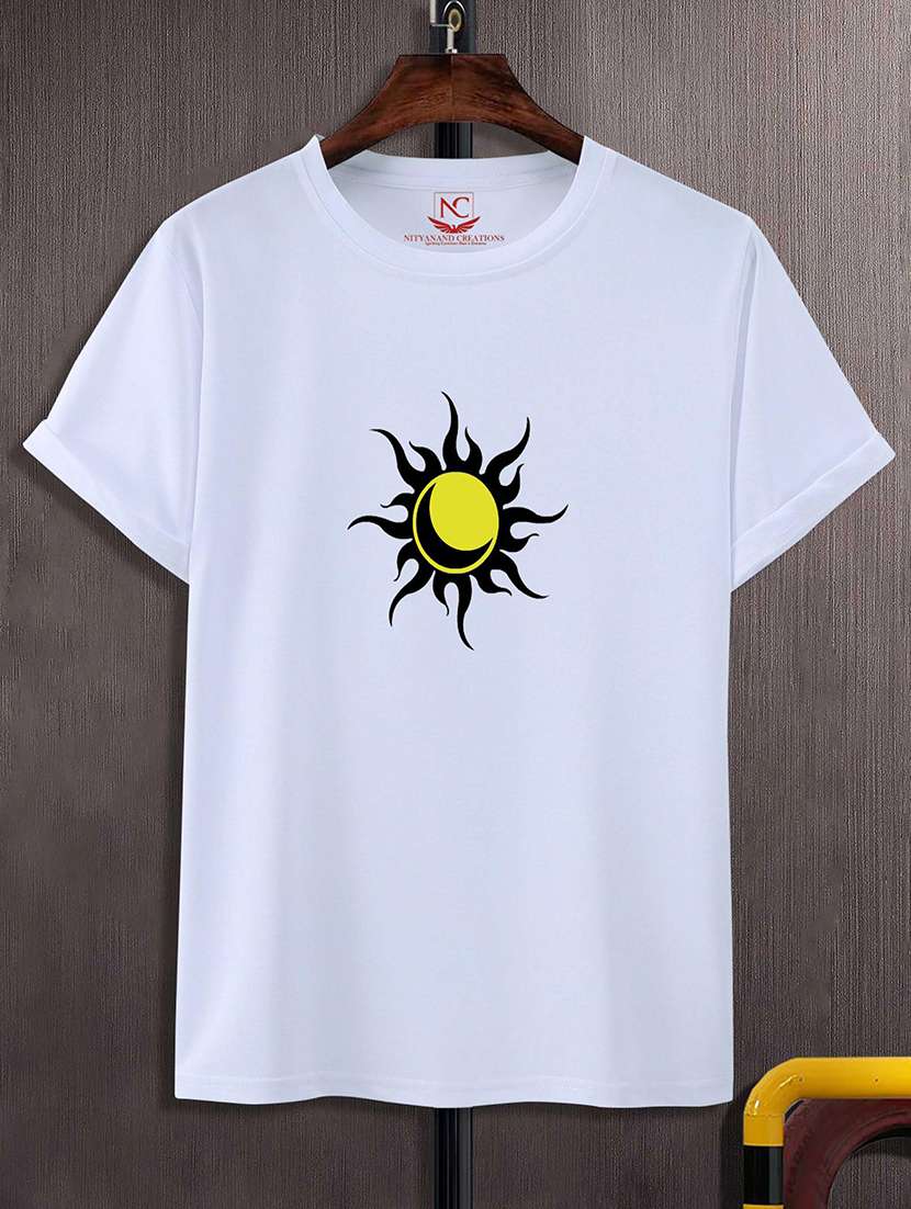 white polyester regular t-shirt