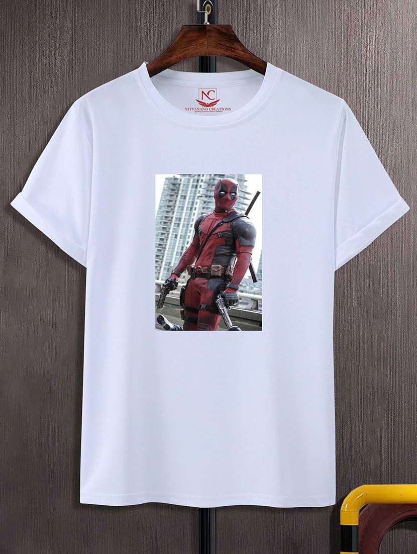 white polyester regular t-shirt