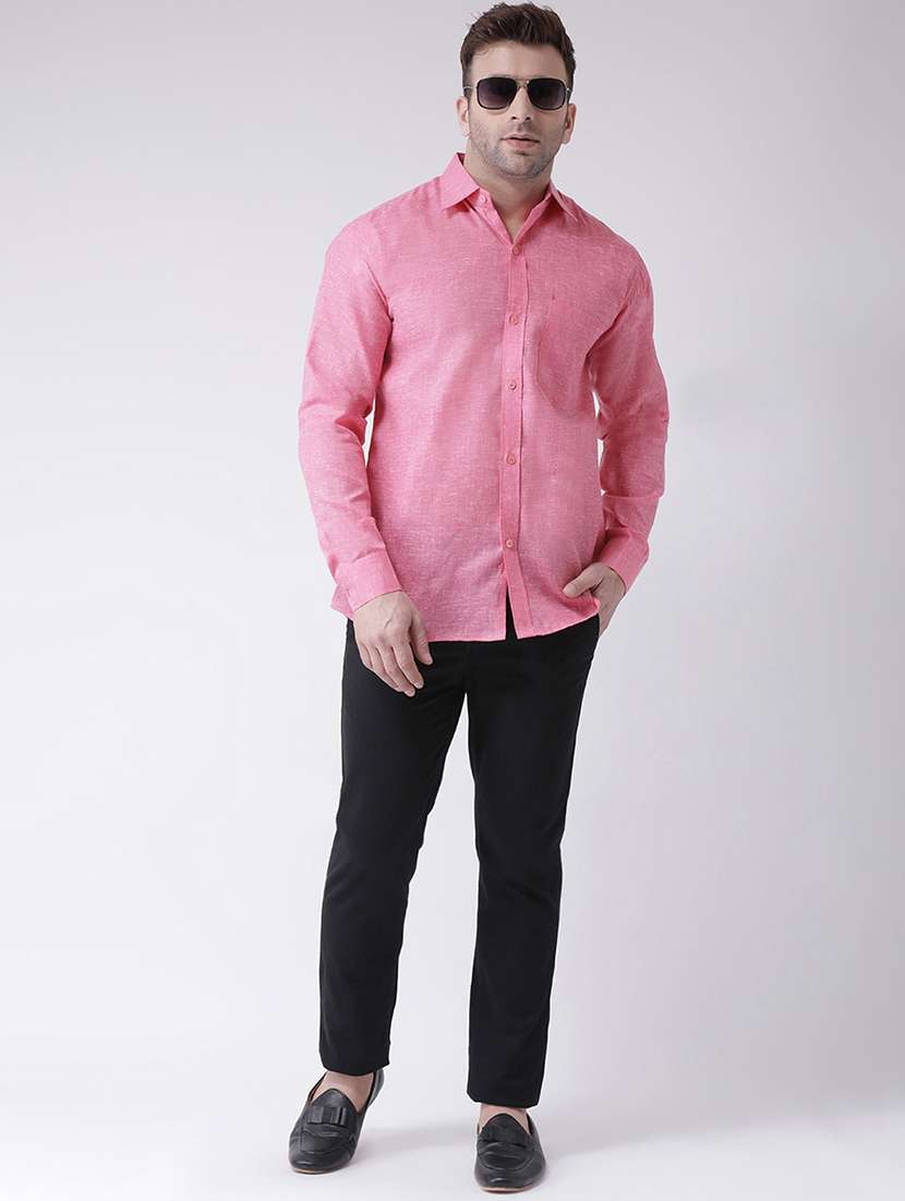 men solid cotton casual shirt - 20733061 - Standard Image - 3