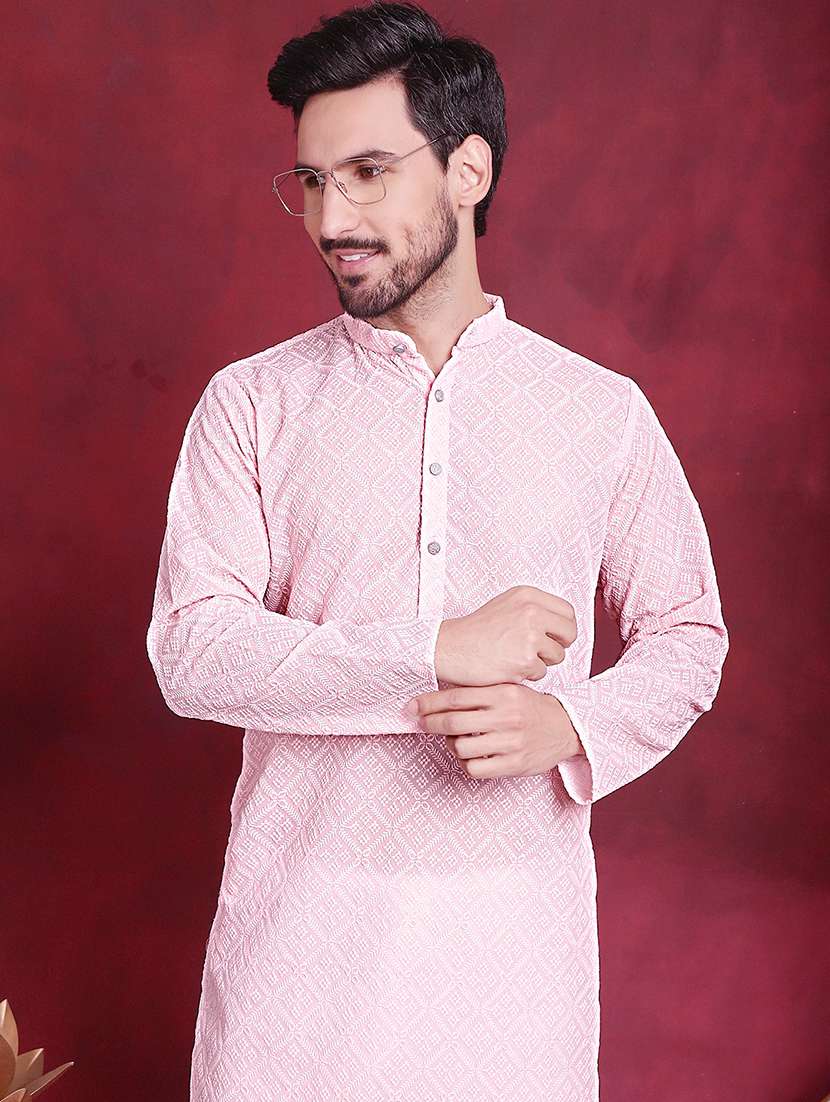 men mandarin neck kurta pyjama ethnic wear set - 20733086 -  Standard Image - 5