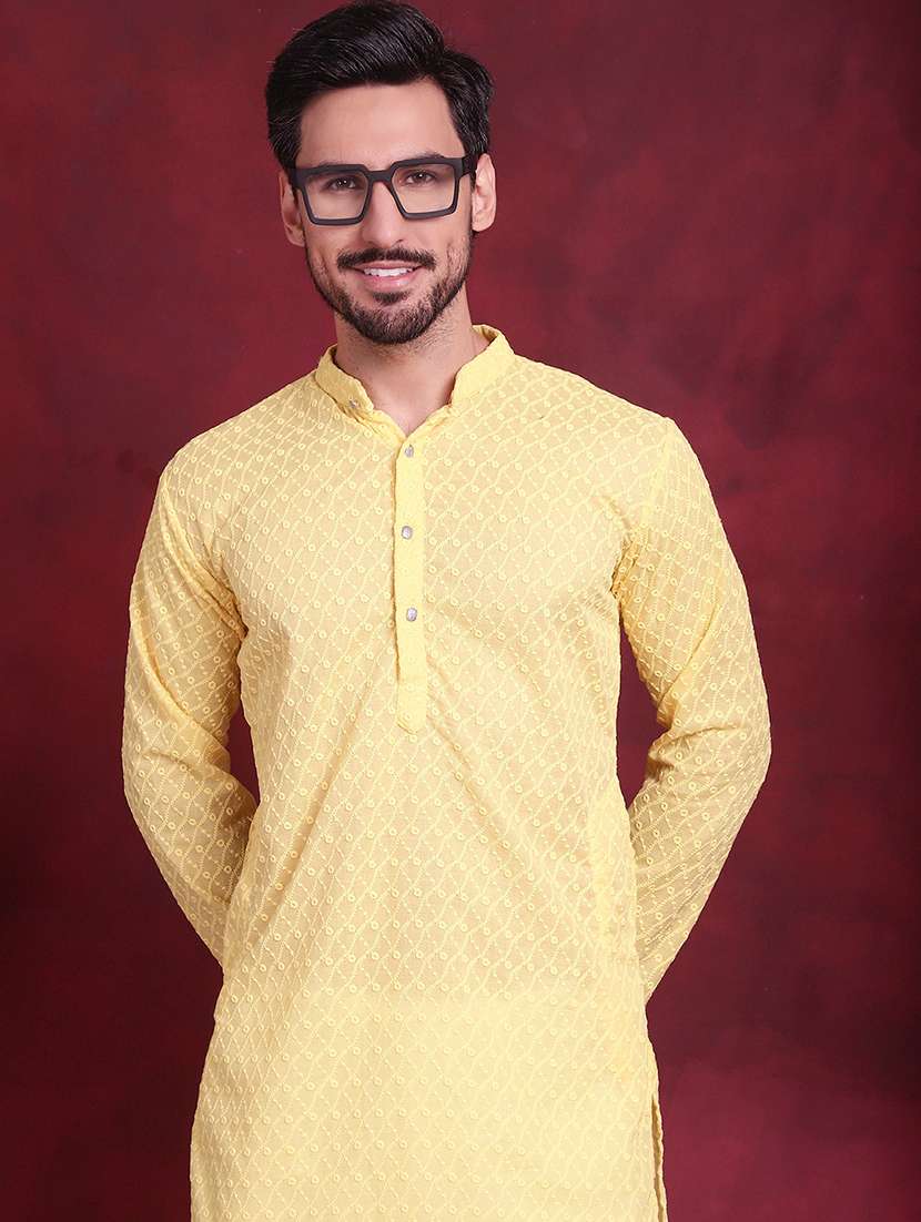 men mandarin neck kurta pyjama ethnic wear set - 20733122 -  Standard Image - 5