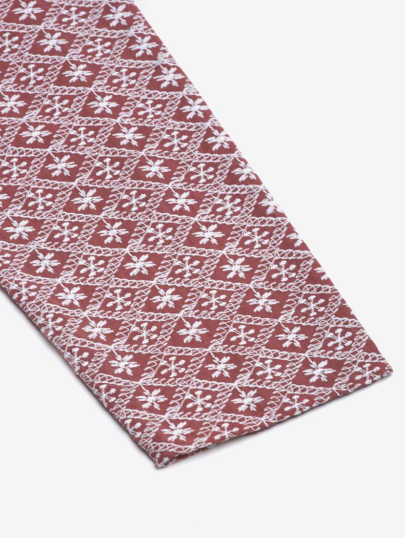 men solid with work mandarin neck kurta pyjama set - 20733229 -  Standard Image - 5