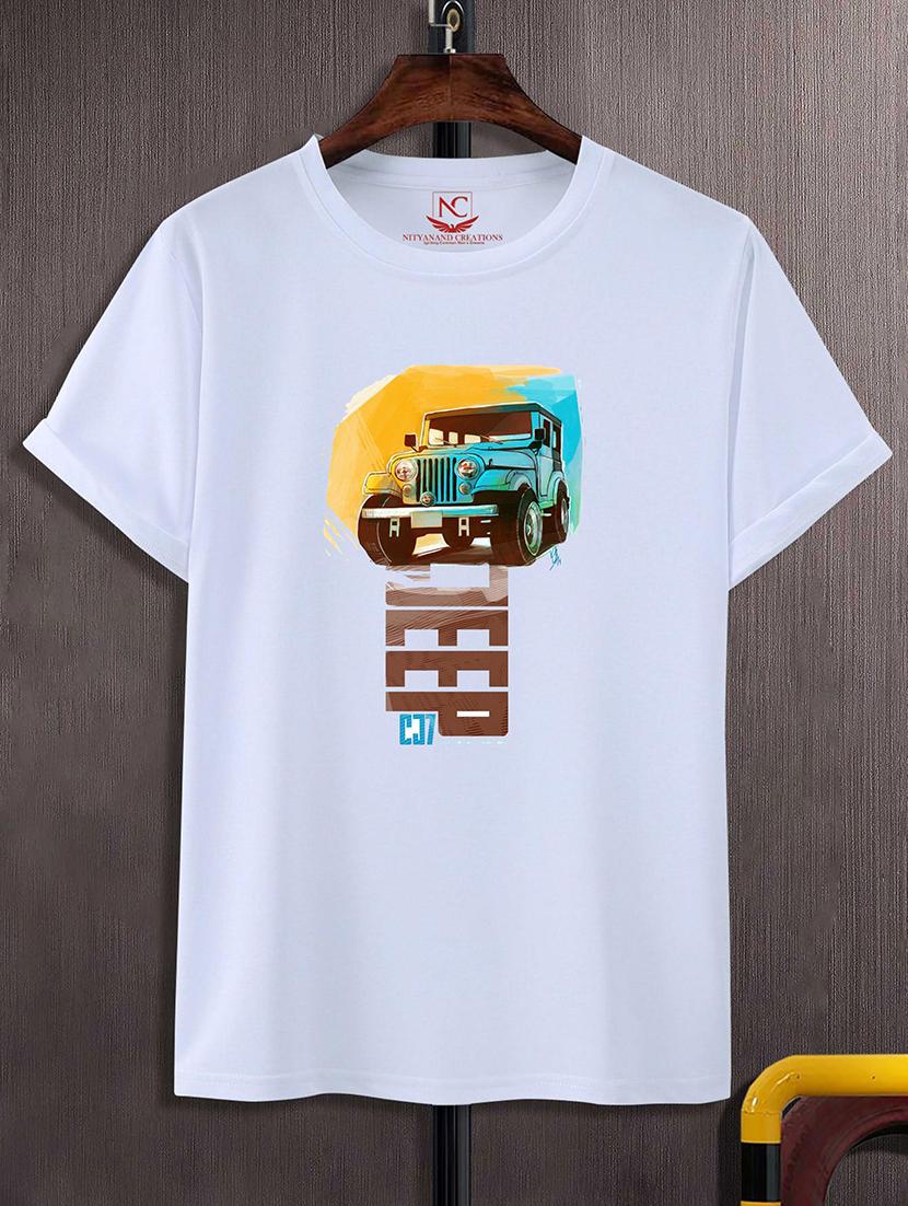 round neck chest printed t-shirt - 20733534 - Zoom Image - 0