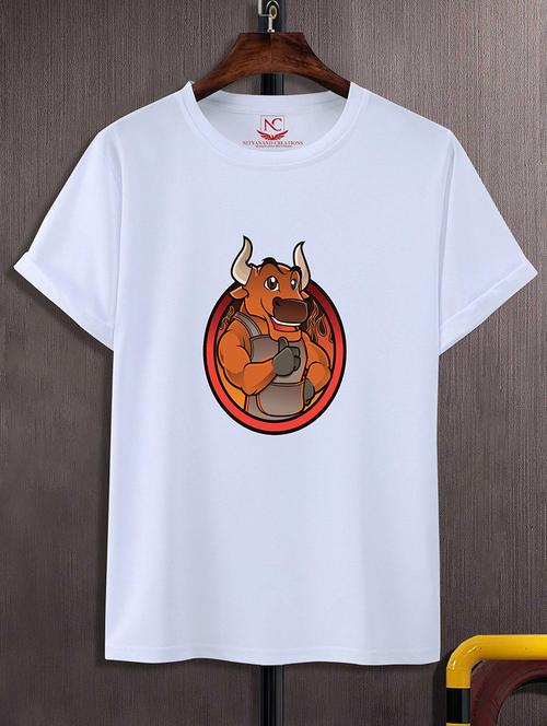 round neck chest printed t-shirt - 20733561 - Standard Image - 0