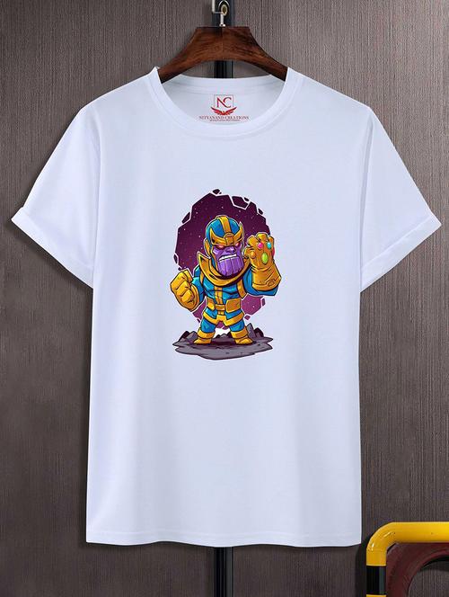 round neck chest printed t-shirt - 20733564 - Standard Image - 0