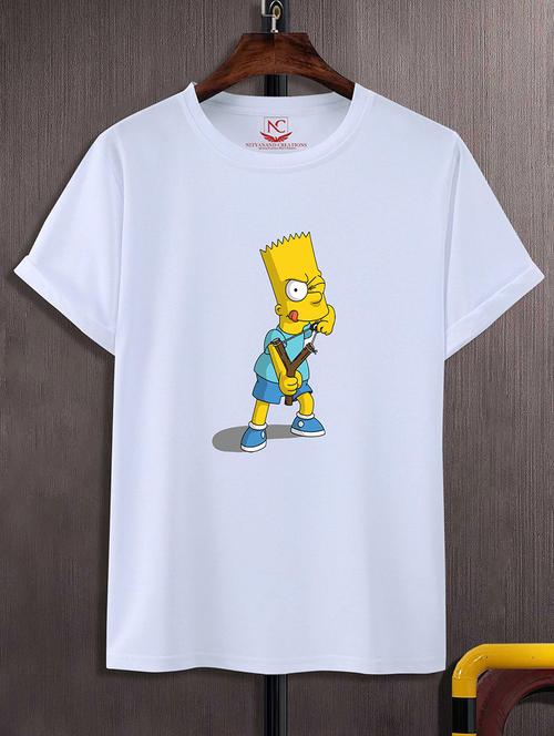 round neck chest printed t-shirt - 20733565 - Standard Image - 0