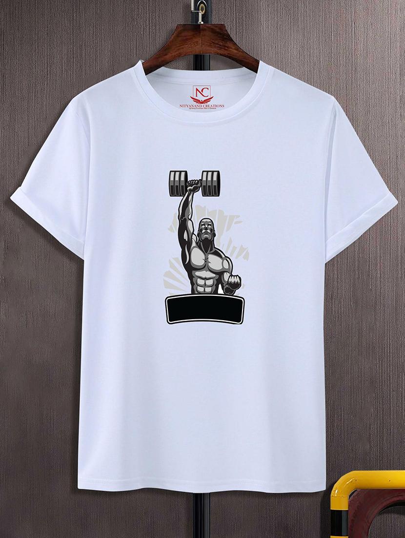 round neck chest printed t-shirt - 20733573 - Zoom Image - 0