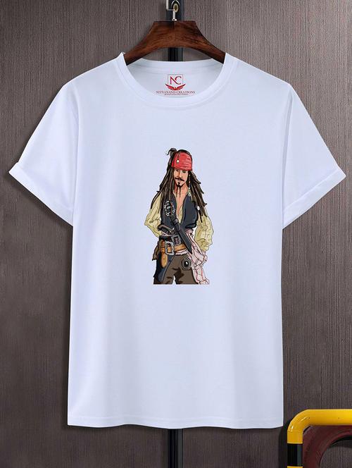 round neck chest printed t-shirt - 20733587 -  Standard Image - 0