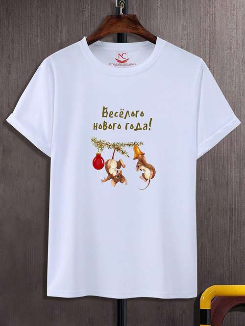 round neck chest printed t-shirt - 20733752 - Standard Image - 0